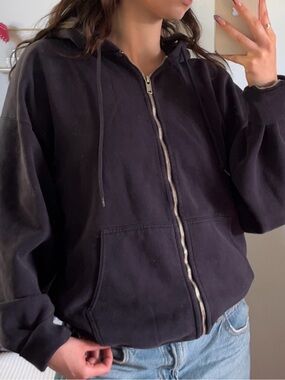 Classic Black Zip-Up Hoodie
